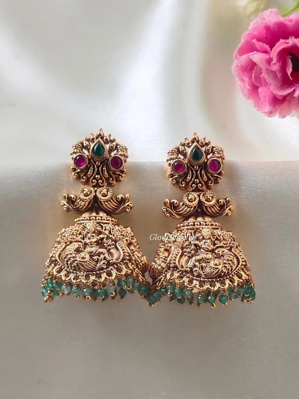 Premium Quality Bridal Peacock Design Jadau Jumka