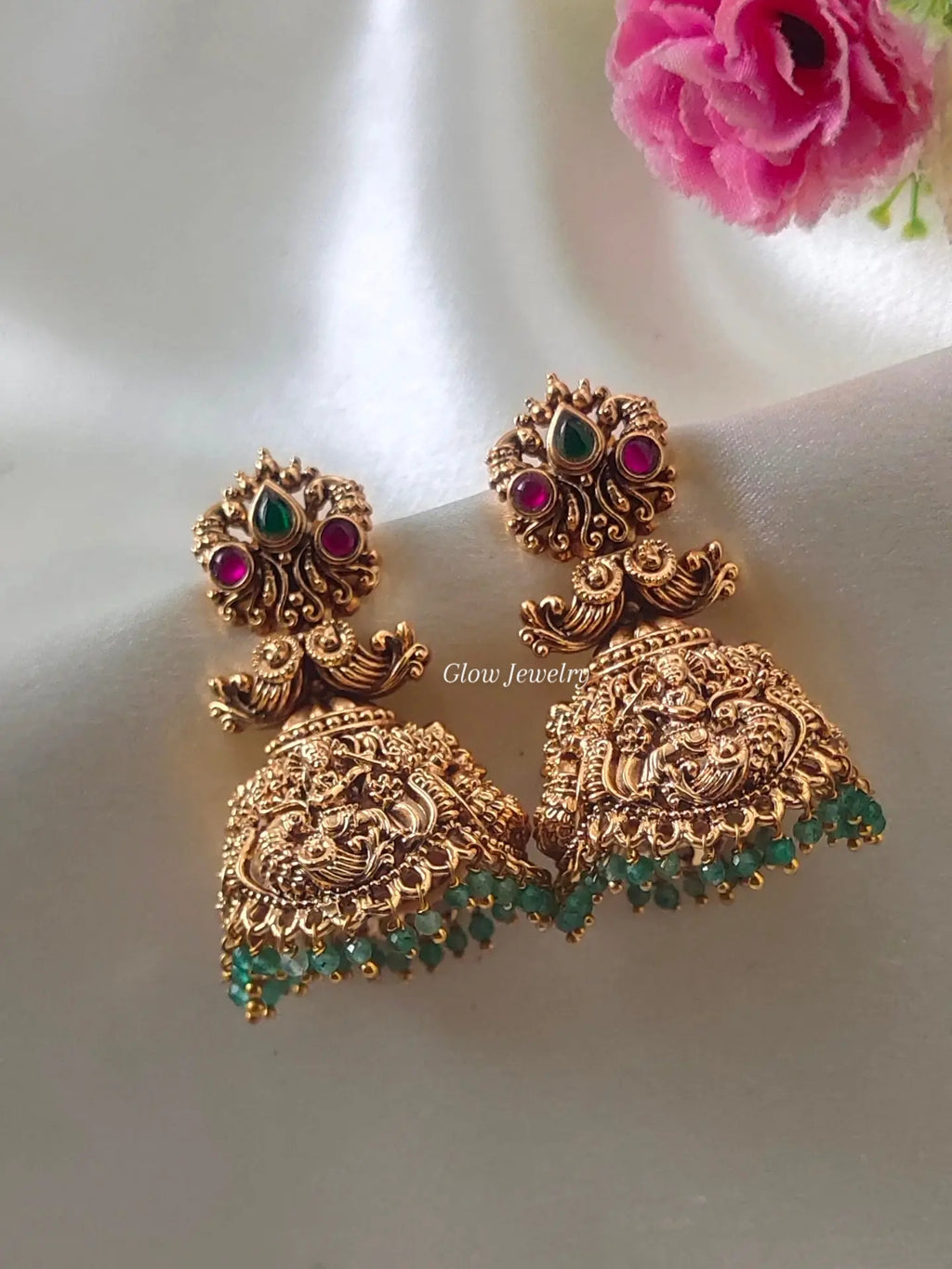 Premium Quality Bridal Peacock Design Jadau Jumka