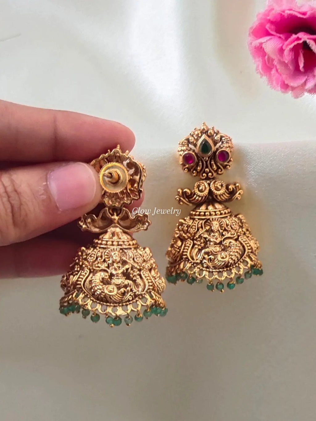 Premium Quality Bridal Peacock Design Jadau Jumka