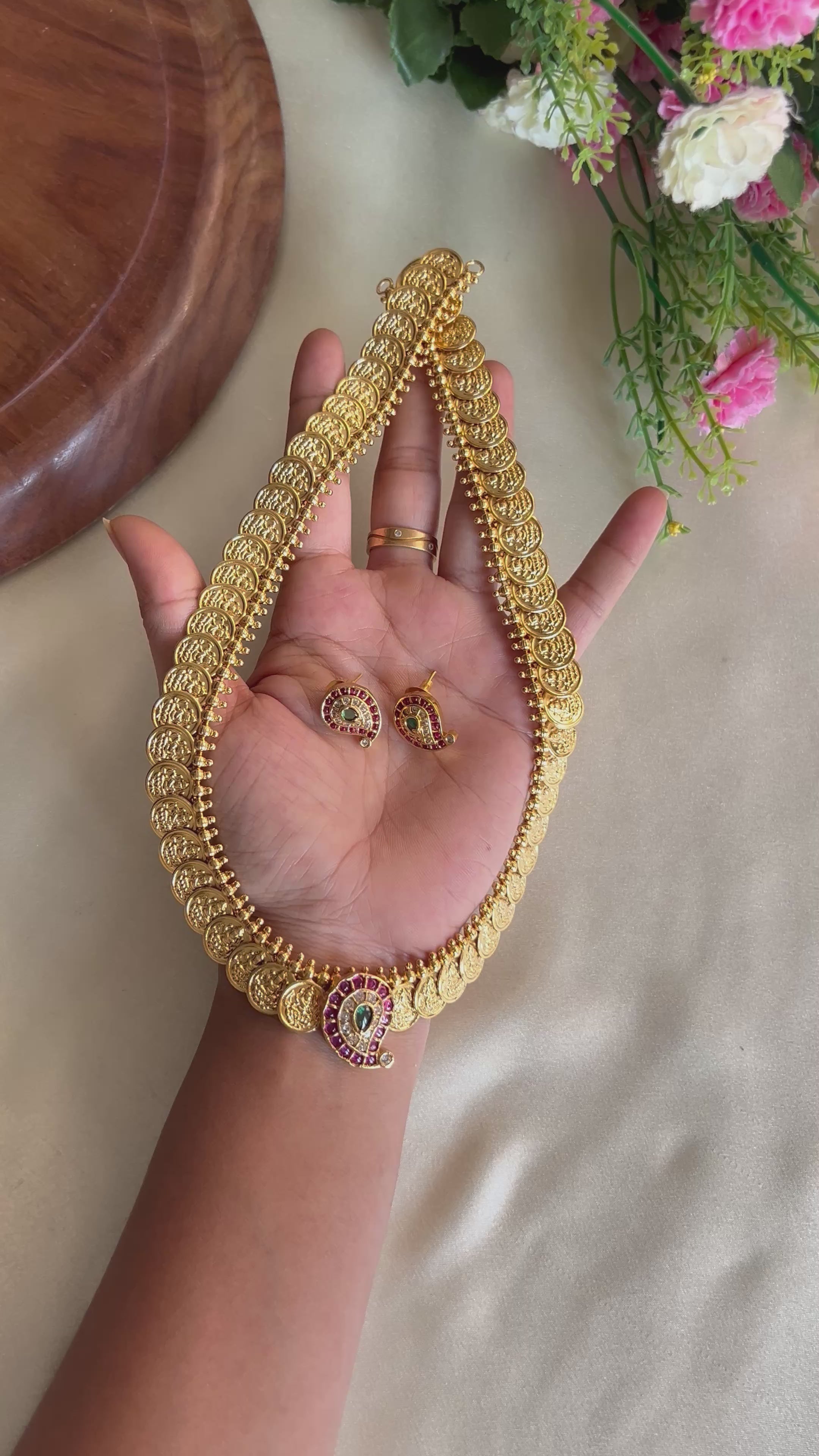 Premium Quality Lakshmi Kasu Haram with Mango Pendant