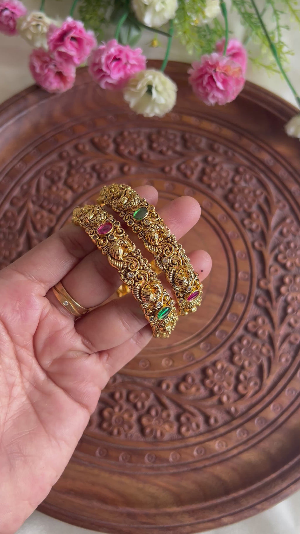 Premium Quality Antique Peacock Design Bangles
