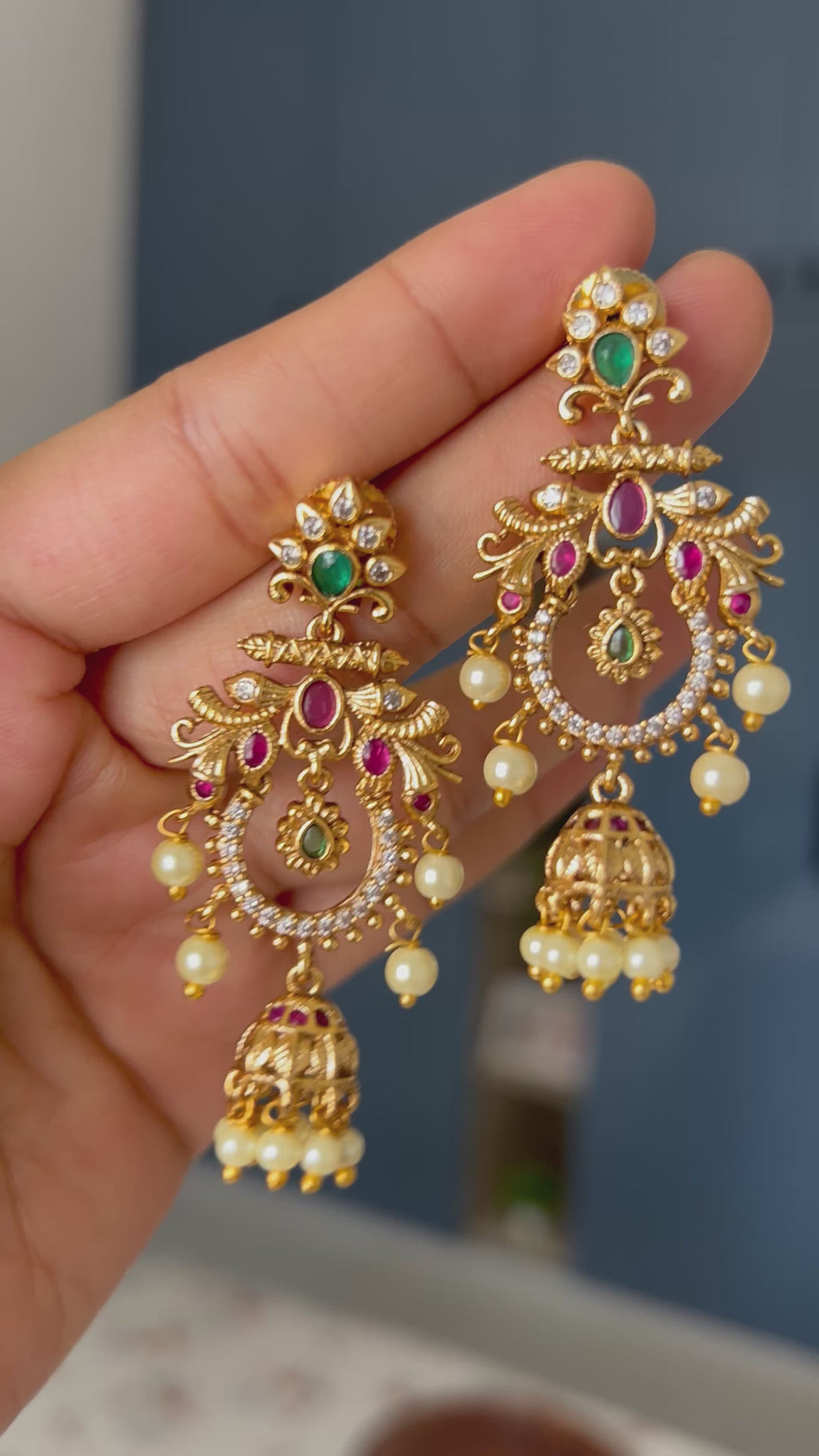 Premium Quality Gold Finish Chandbali