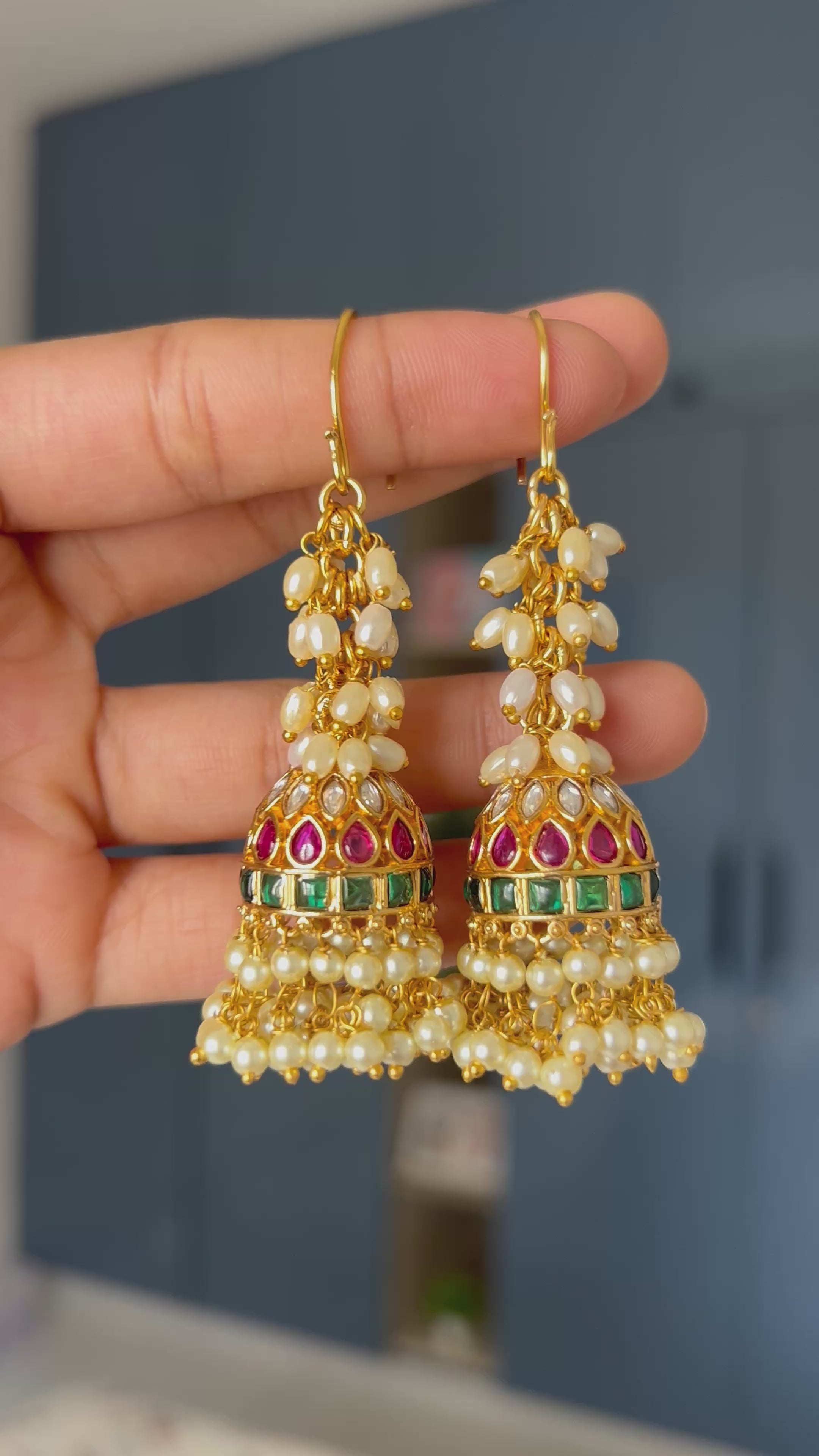 Premium Quality Hanging Kemp Stone Jumka