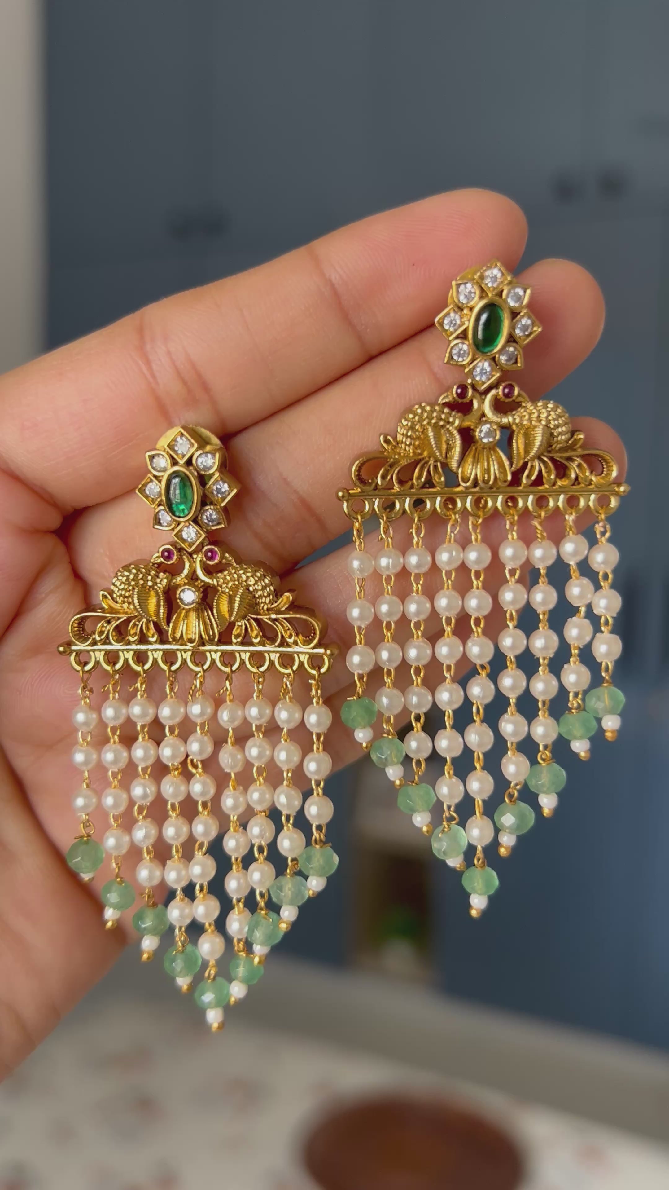 Premium Quality Pearl Drop Chandbali