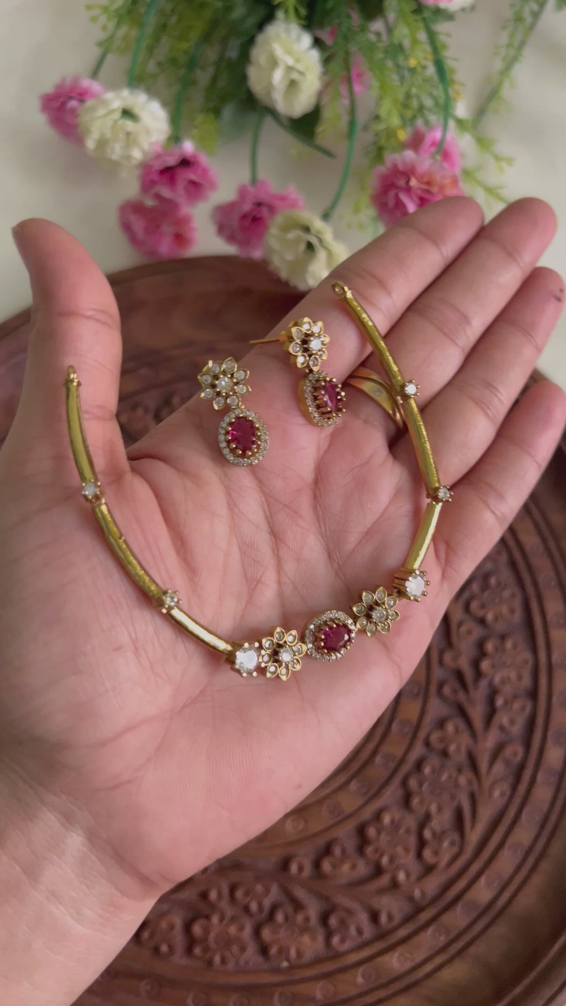 Premium Quality AD Stone Hasli Necklace