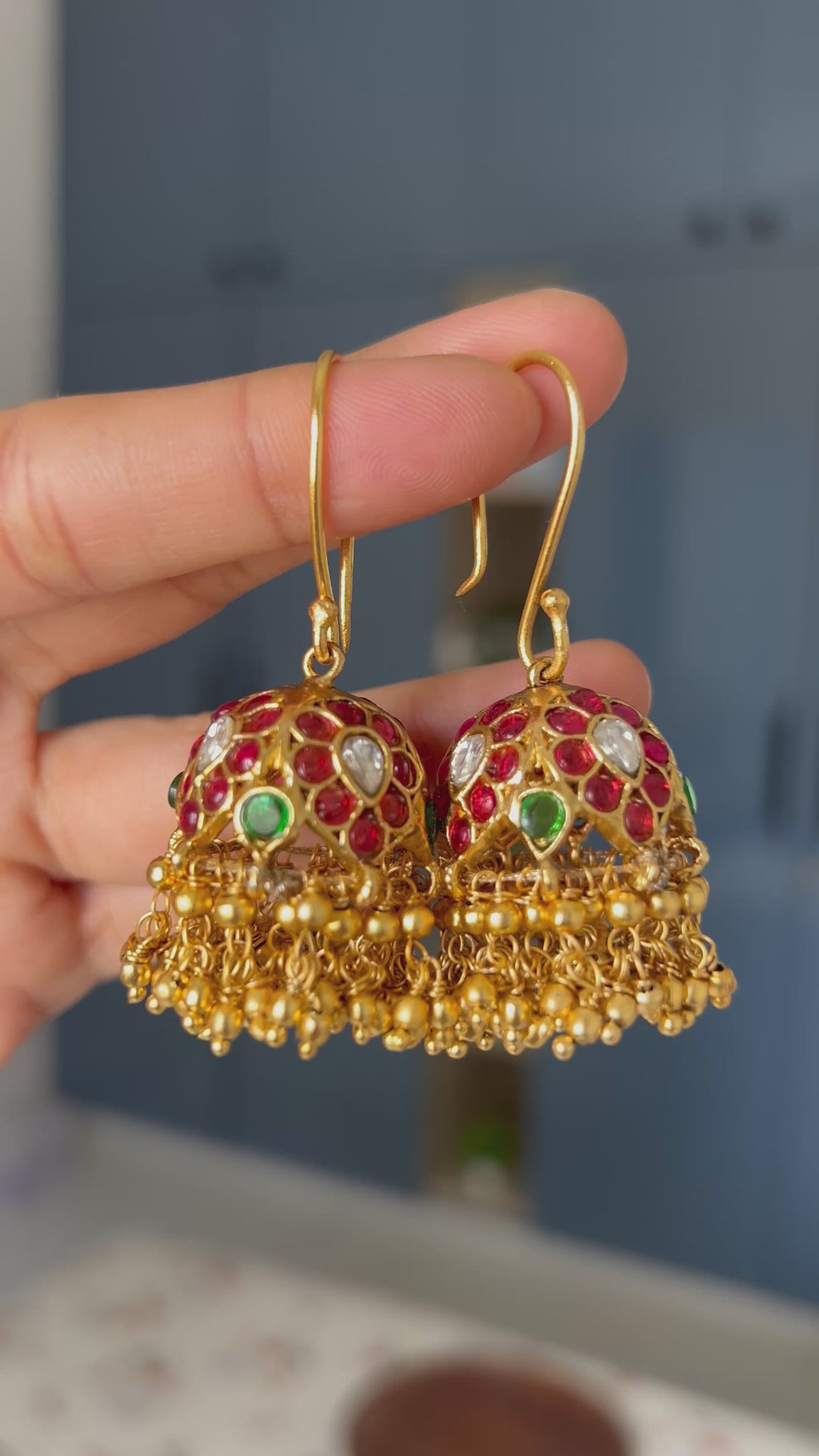 Premium Quality Hanging Kemp Stone Jumka