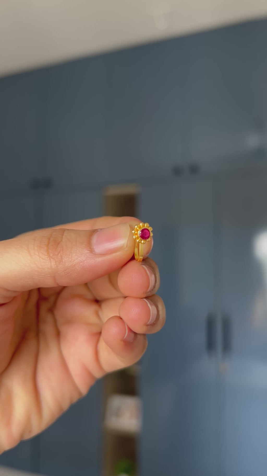 Premium Quality Gold Finish Kemp Nose pin