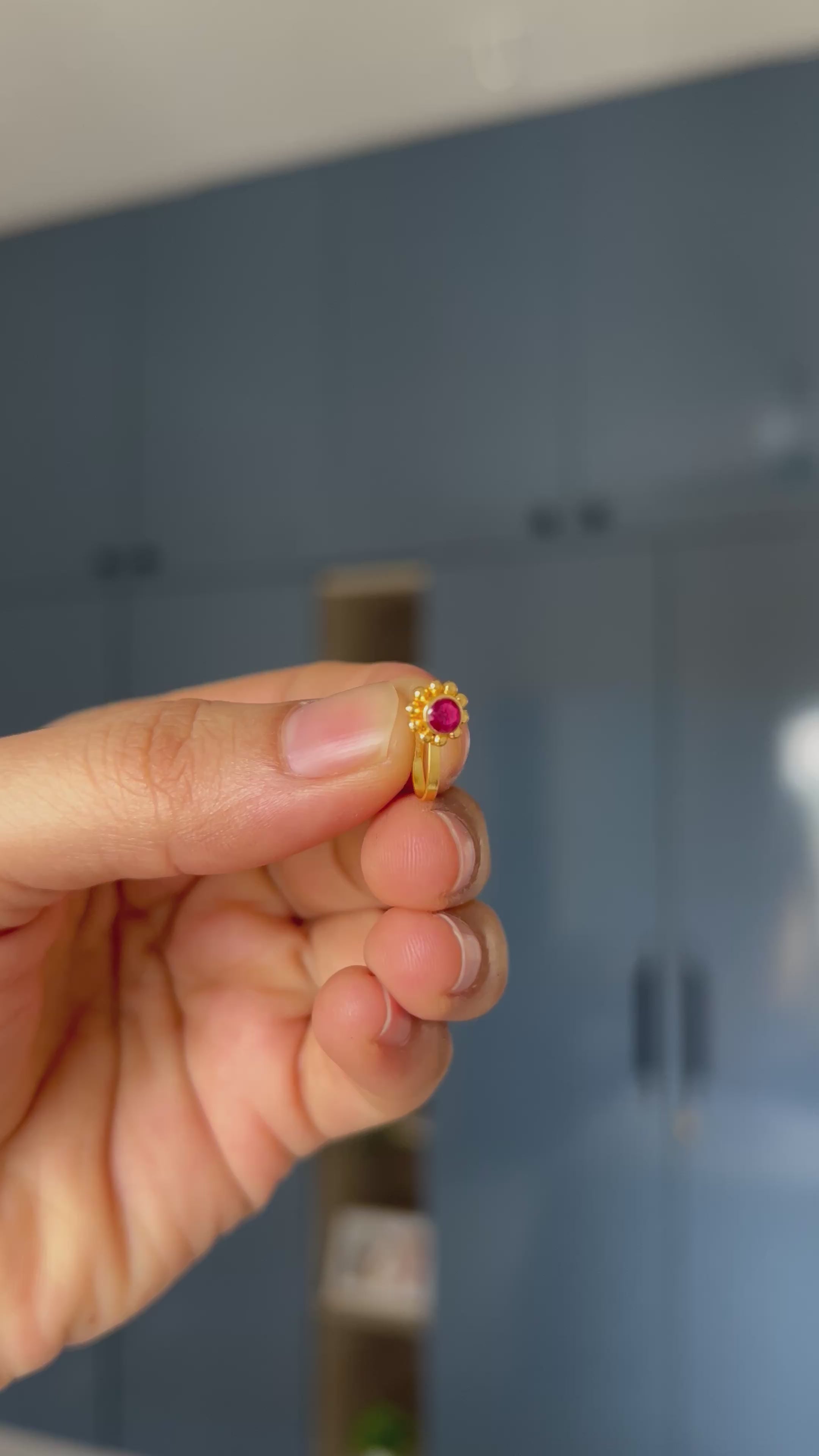 Premium Quality Gold Finish Kemp Nose pin
