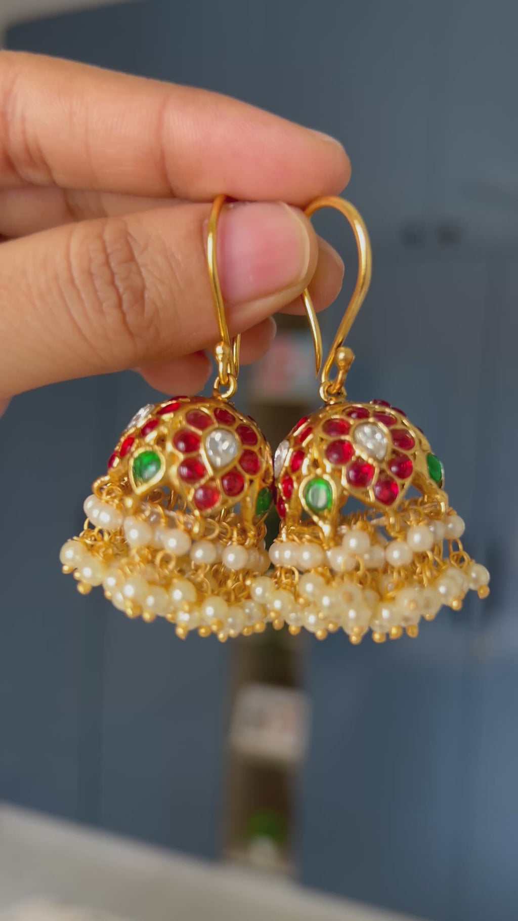 Premium Quality Hanging Kemp Stone Jumka