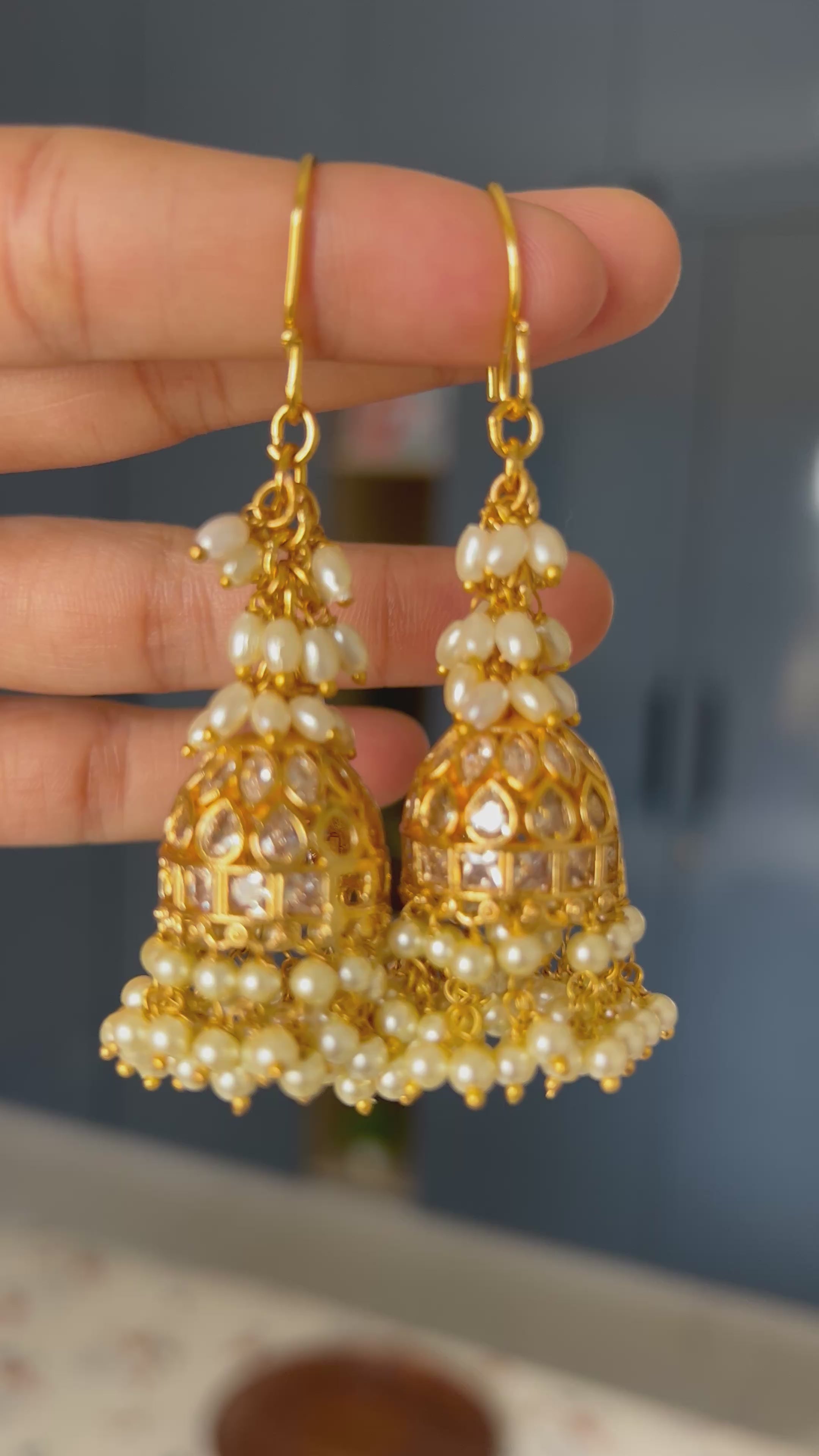 Premium Quality Hanging Kemp Stone Jumka