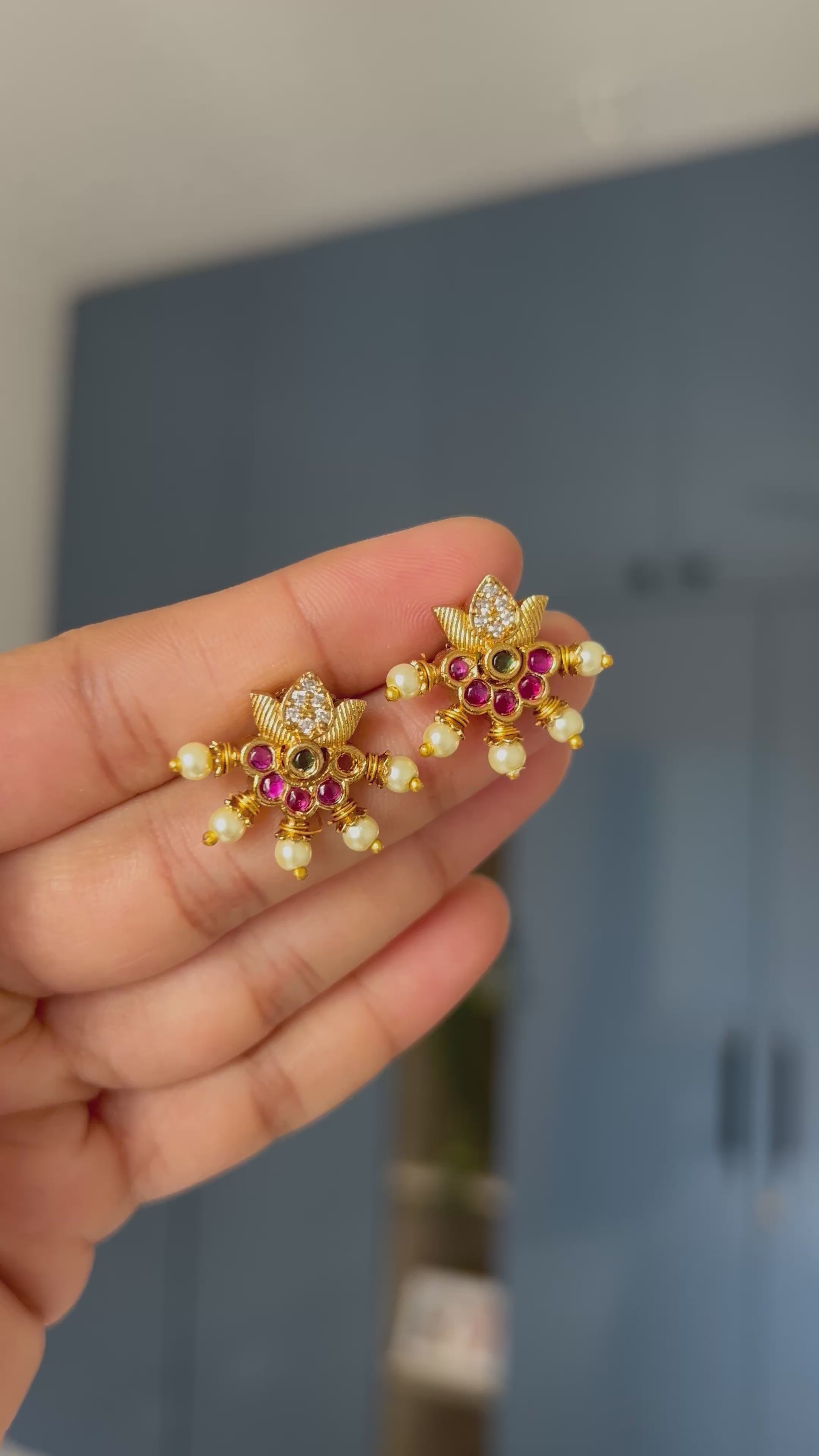 Premium Quality Kempu Studs