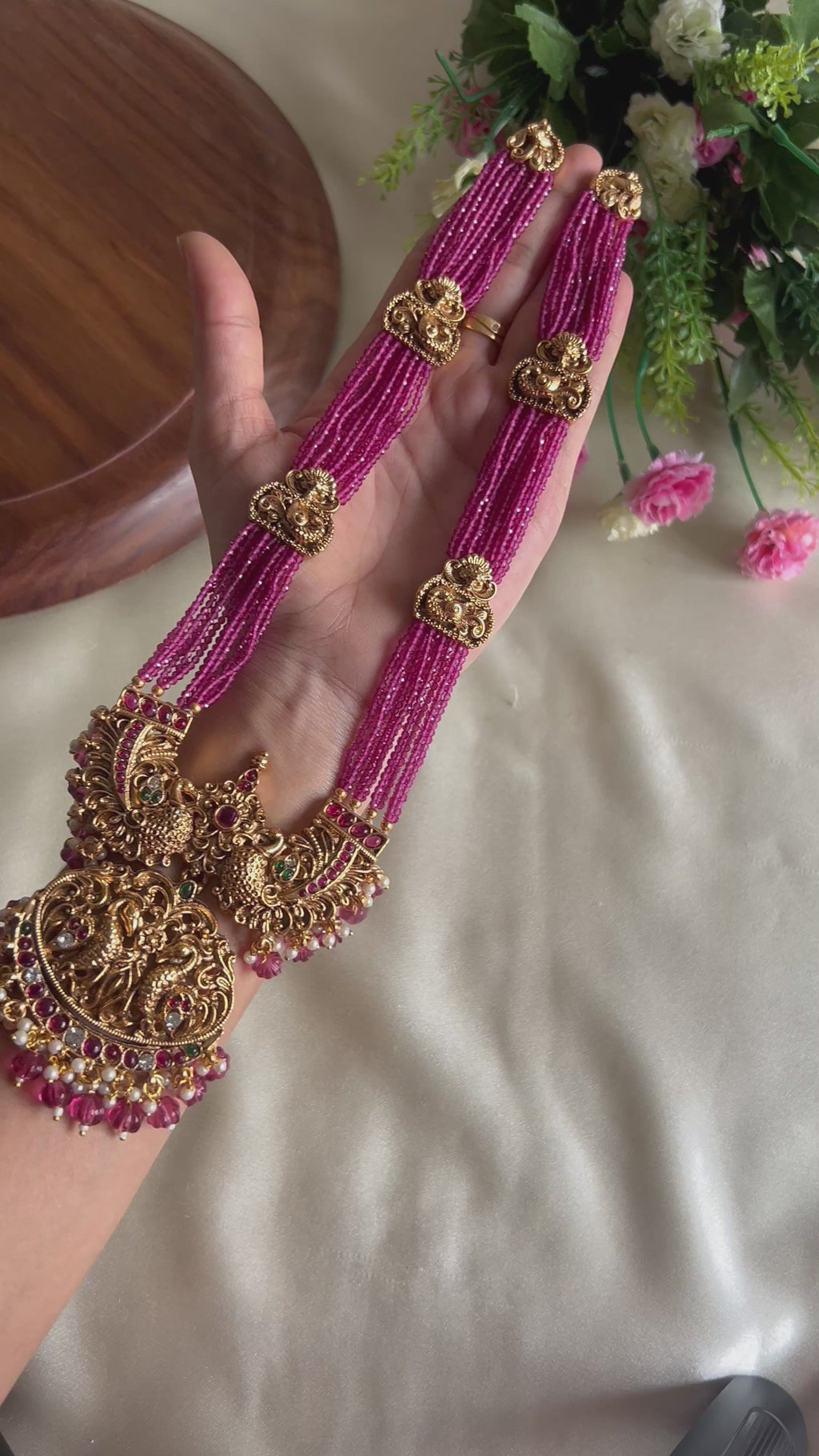 Premium Quality Sugar Beads Peacock Design Haram
