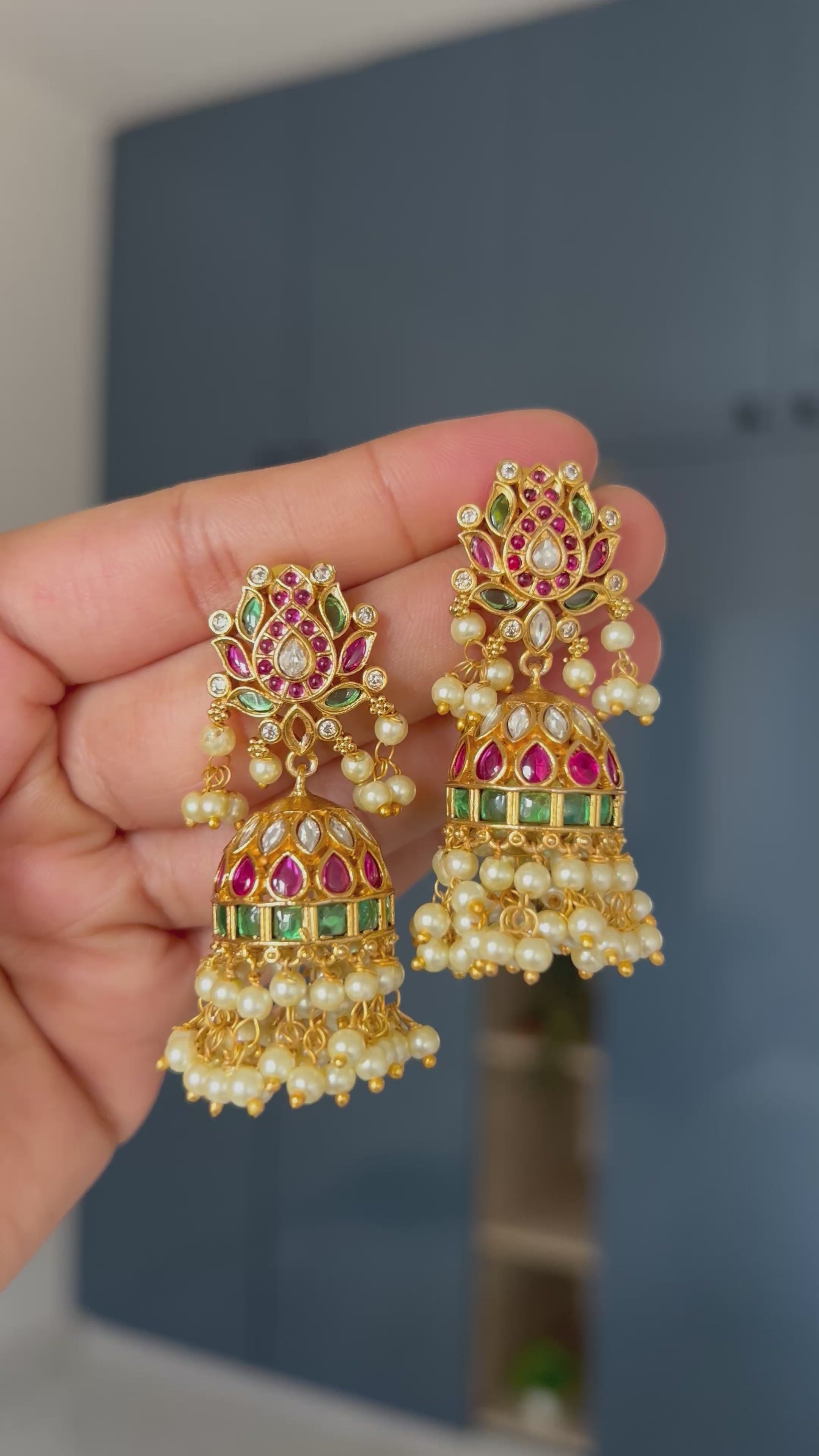 Premium Quality Multicolour Lotus Design Jumka