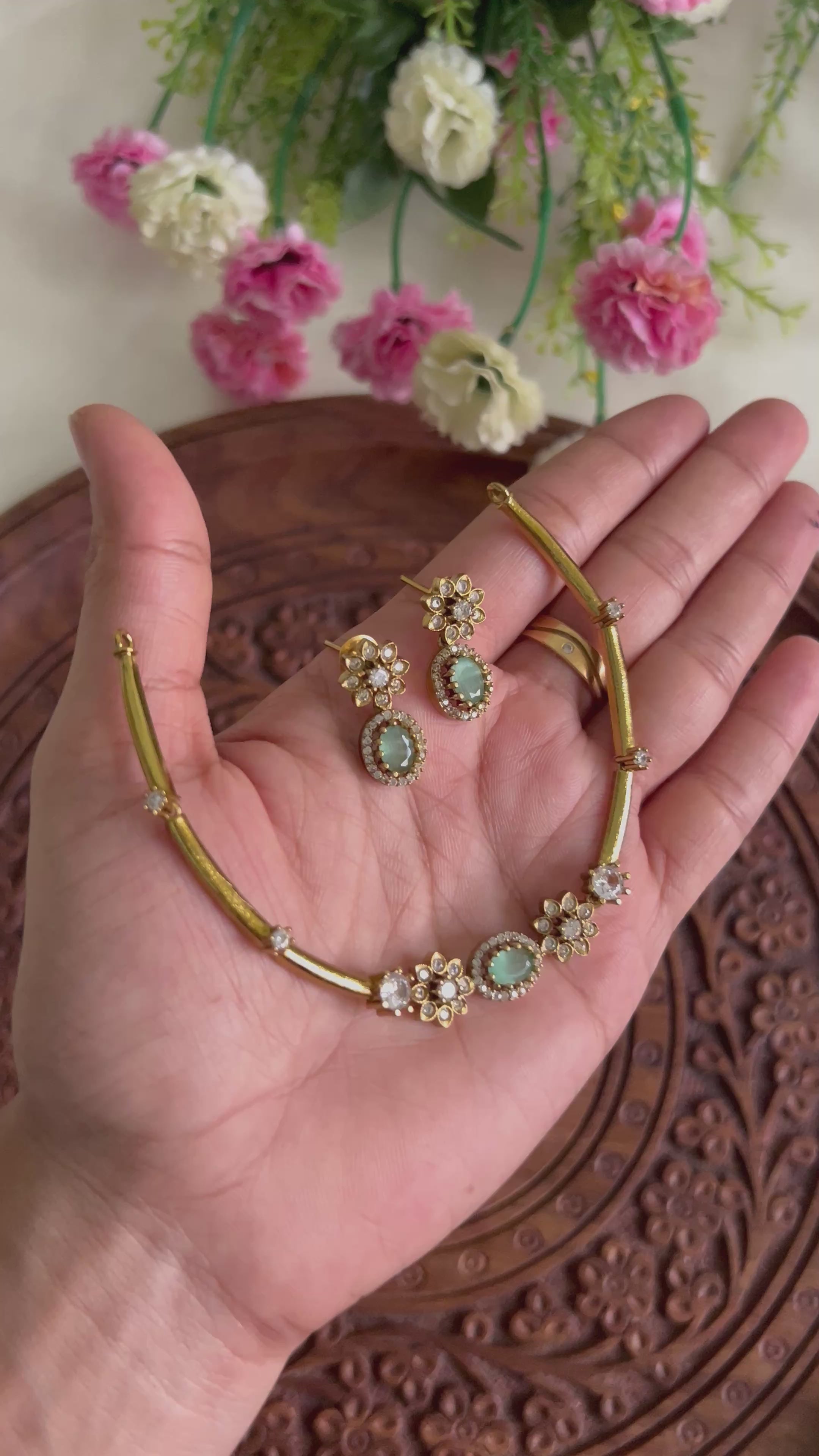 Premium Quality AD Stone Hasli Necklace