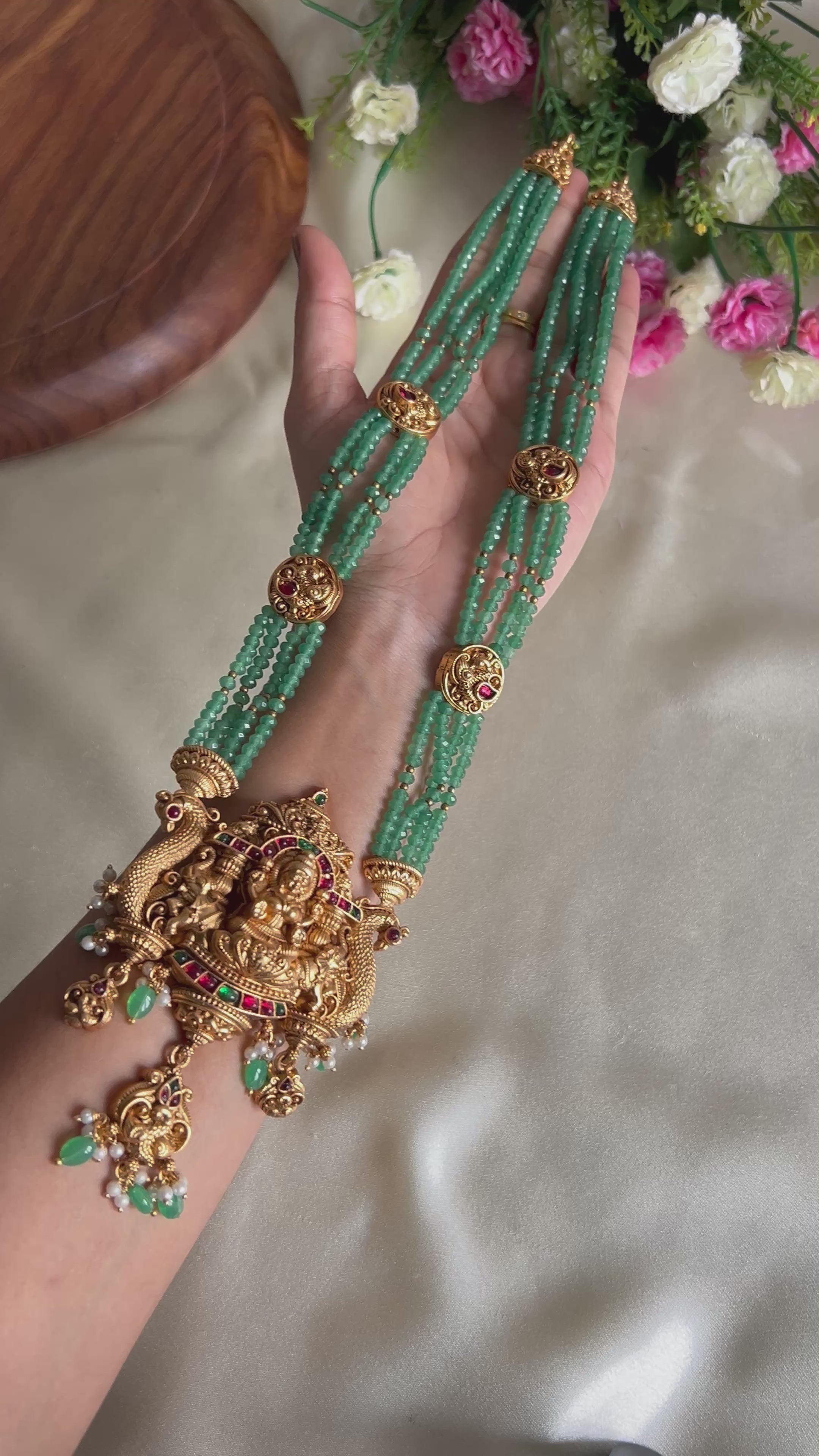 Premium Quality Sea Beads Lakshmi Haram