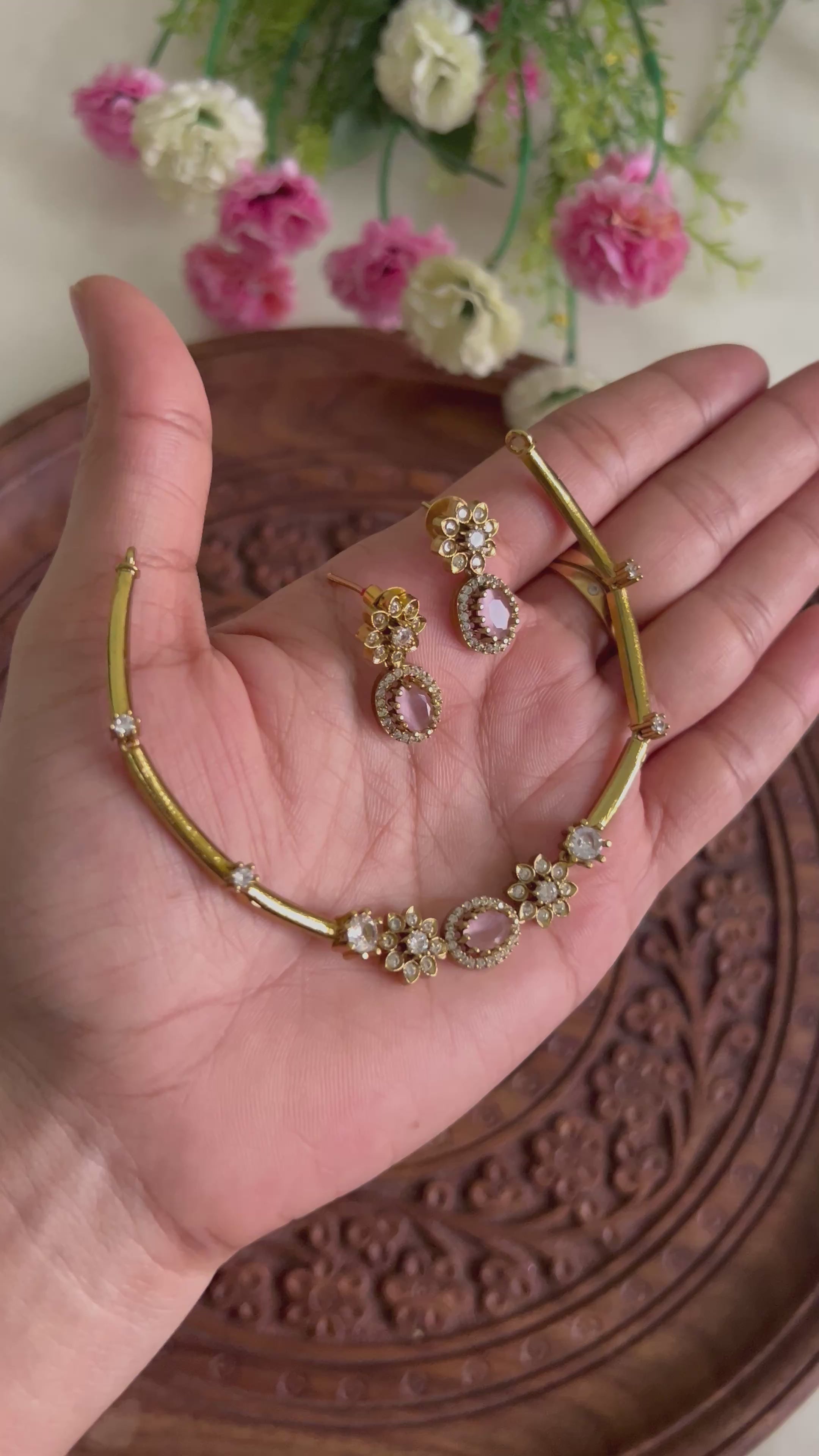 Premium Quality AD Stone Hasli Necklace