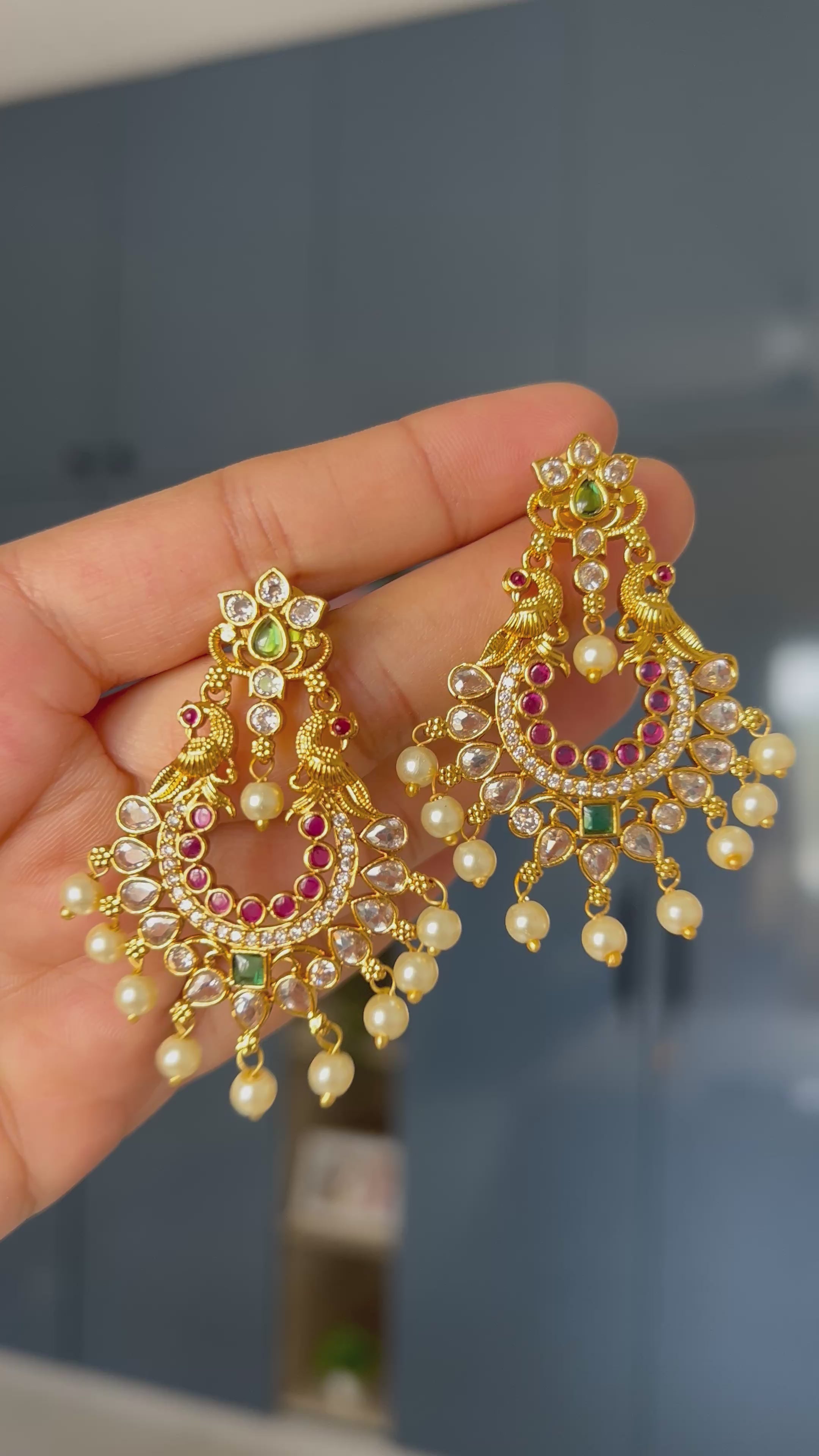 Premium Quality Peacock Chandbali