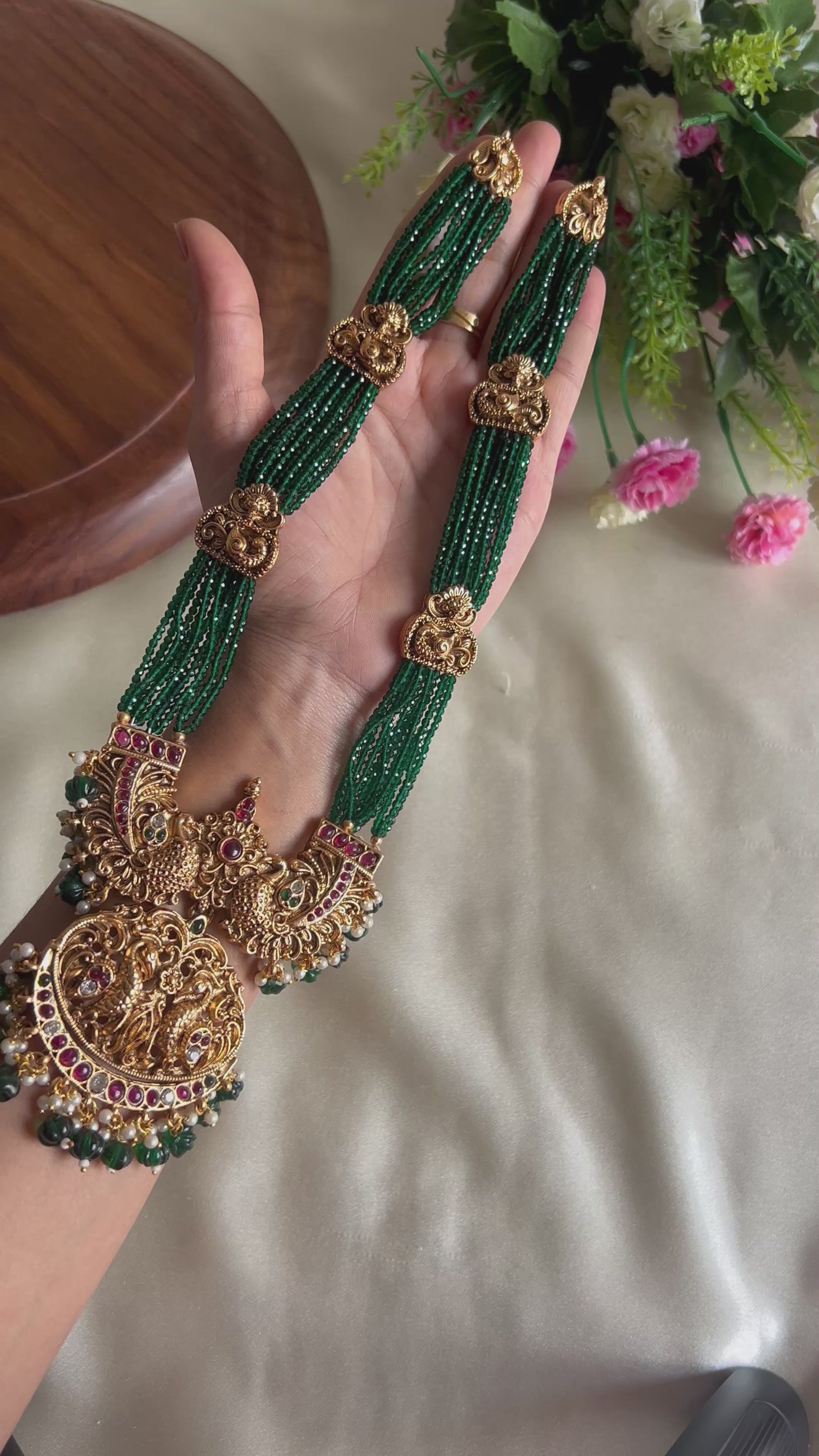 Premium Quality Sugar Beads Peacock Design Haram