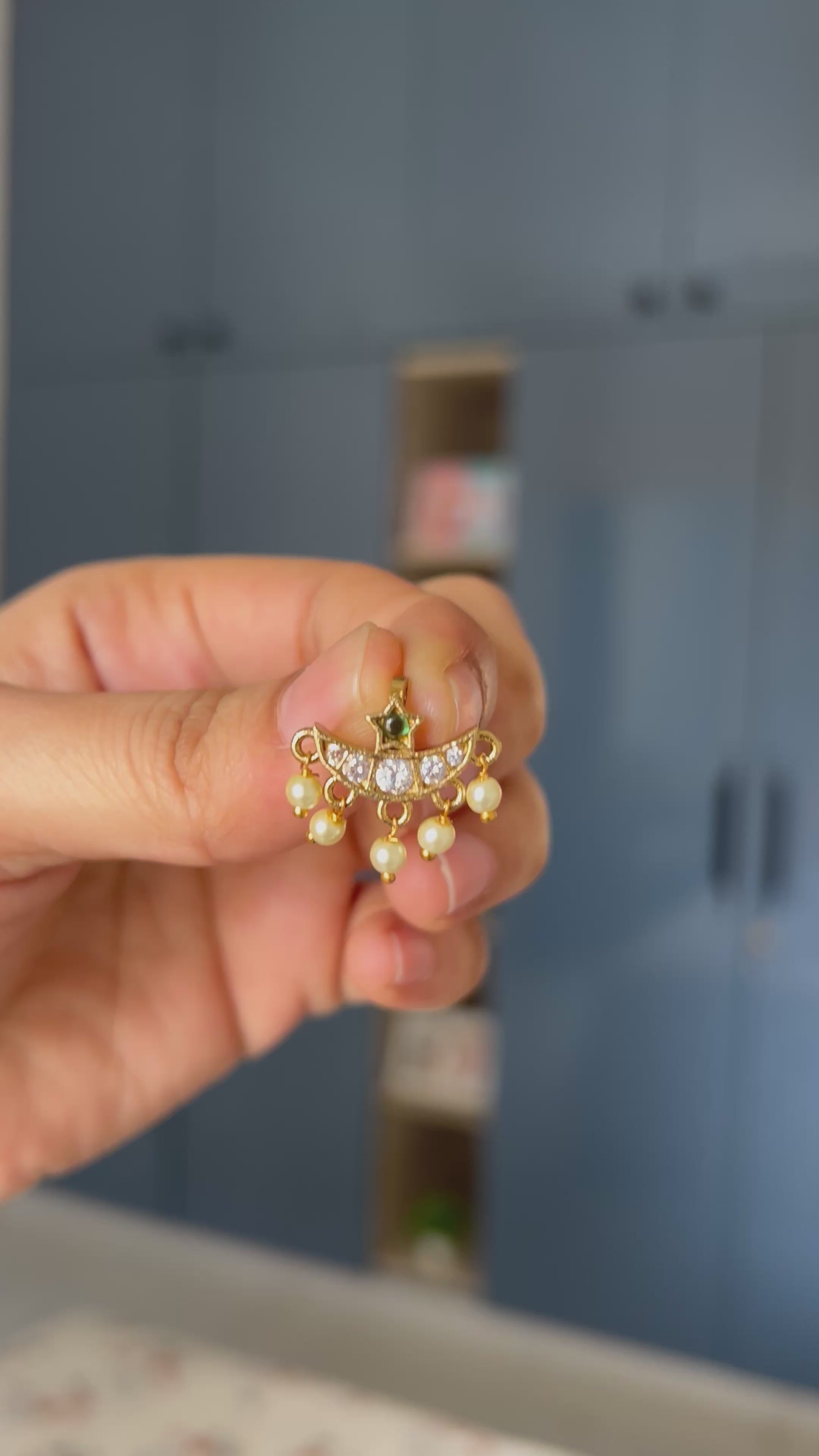 Premium Quality Half Moon AD Stone Bugudi