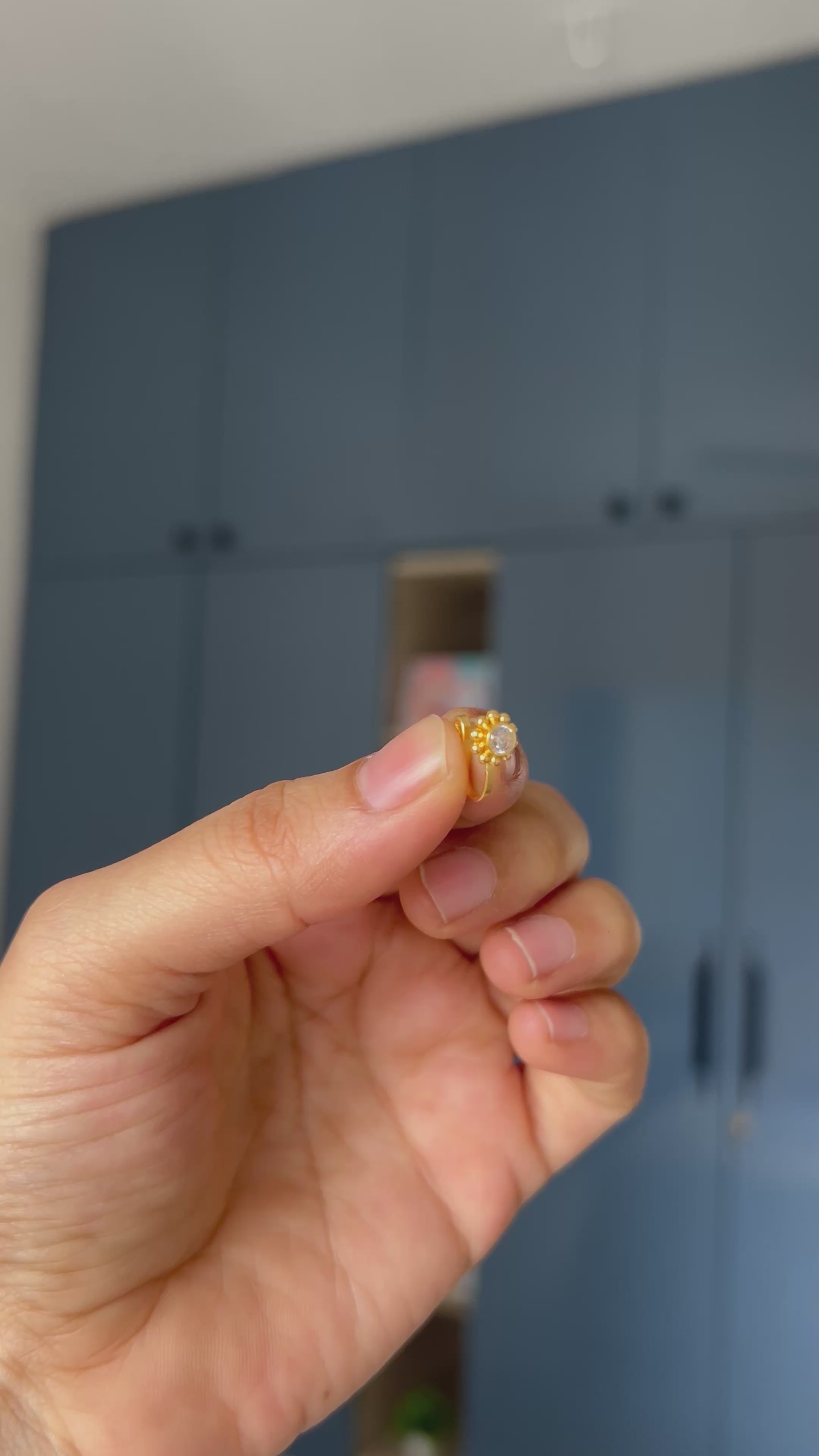 Premium Quality Gold Finish Kemp Nose pin