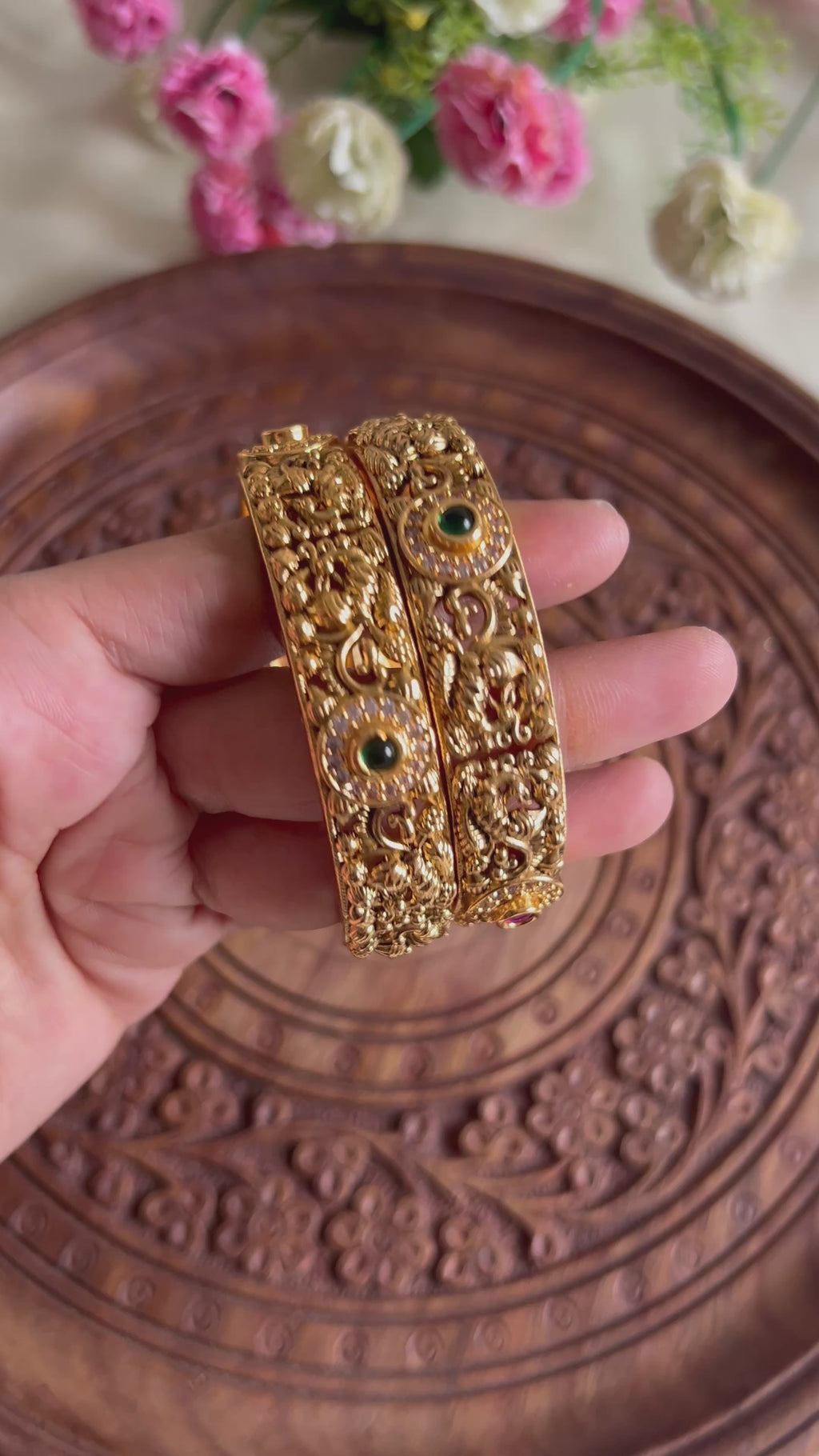 Premium Quality Antique Peacock Bridal Bangles