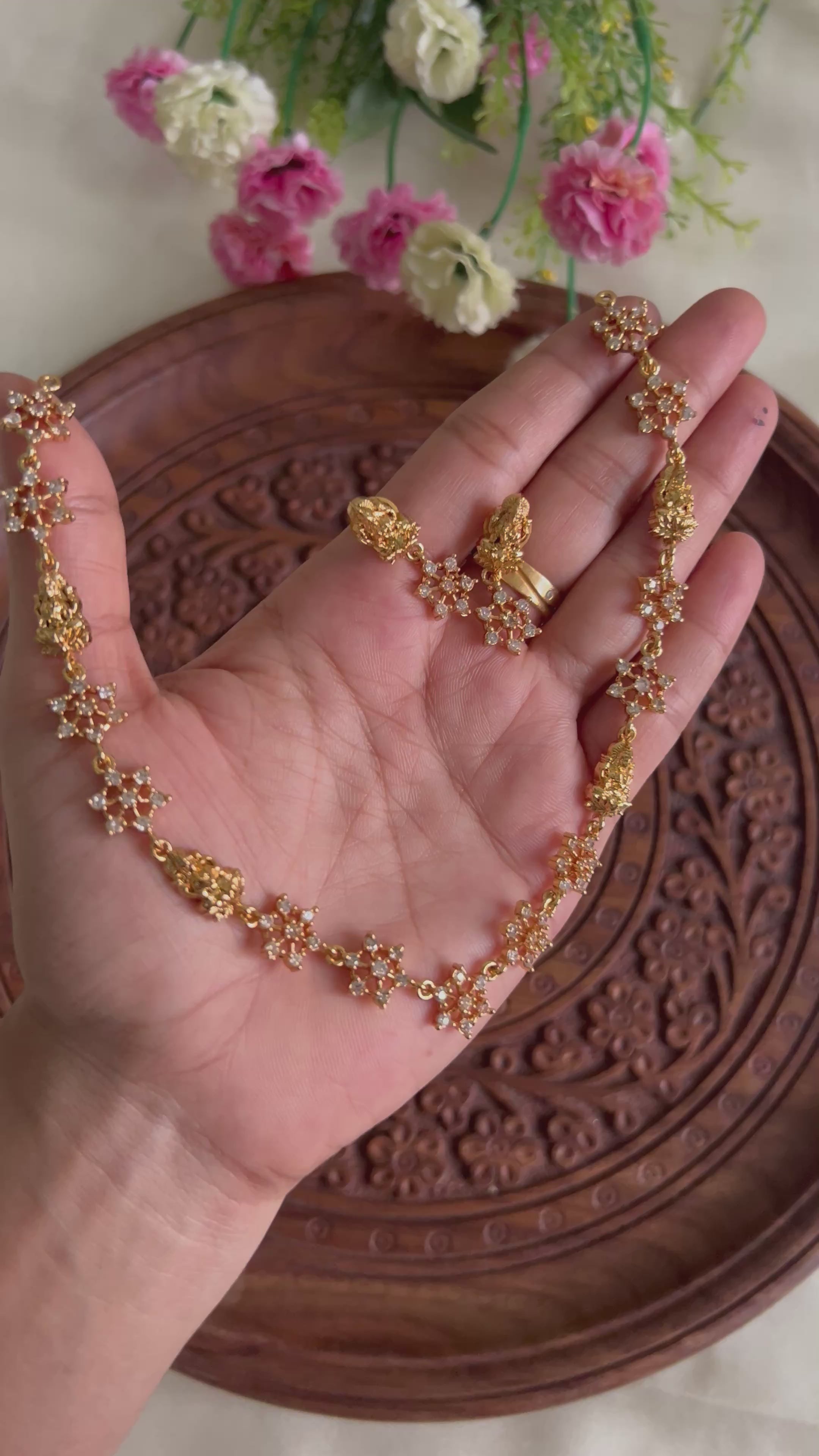 Premium Quality Lakshmi AD Stone Necklace