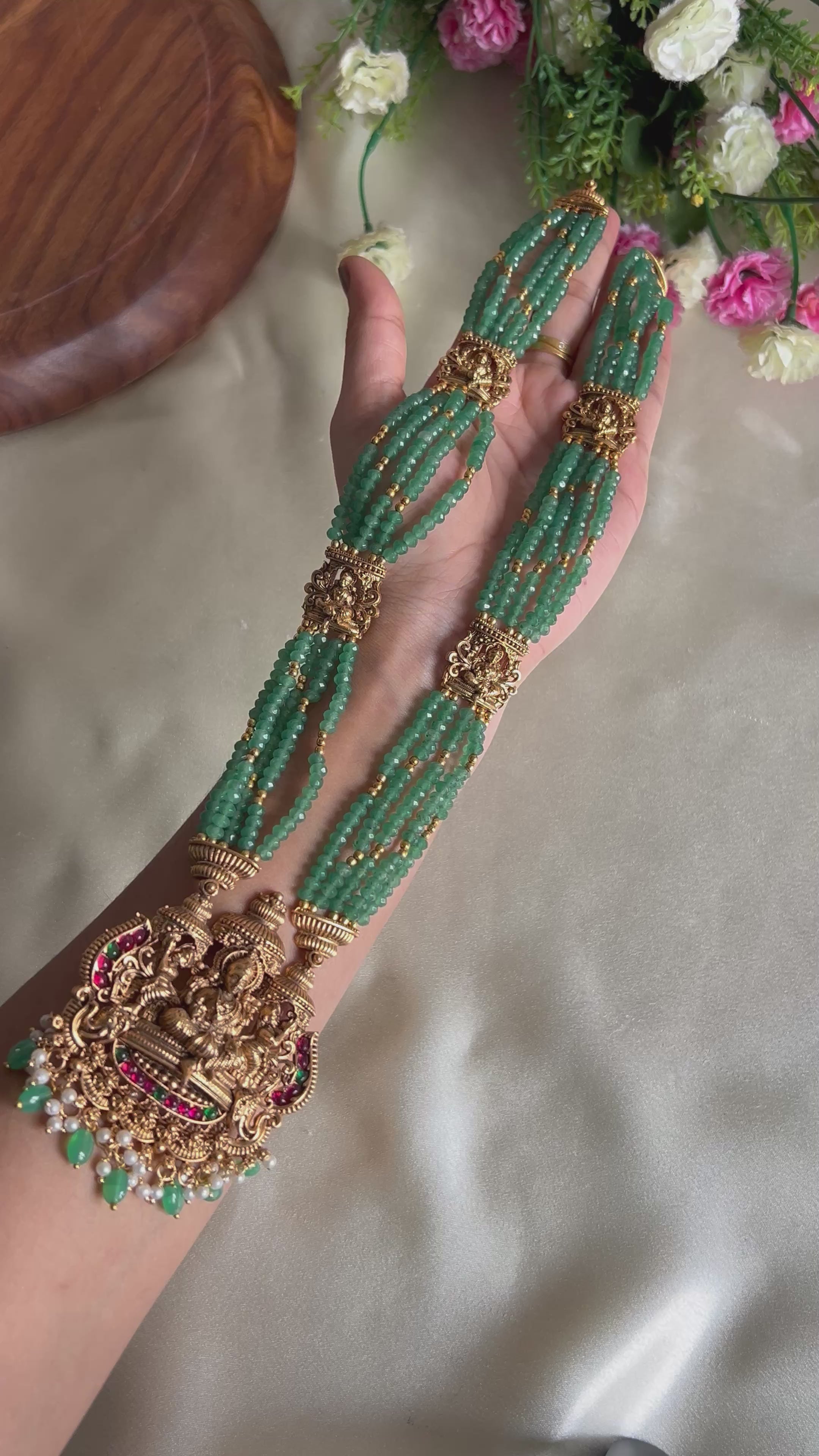 Premium Quality Sea Beads Lakshmi Haram